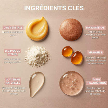 Chroma Stick Fond de teint stick coréen auto-adaptatif avec pinceau intégré