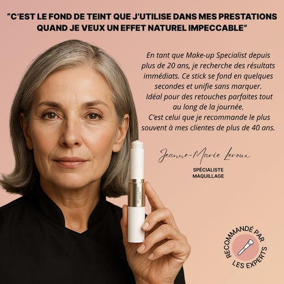 Chroma Stick Fond de teint stick coréen auto-adaptatif avec pinceau intégré